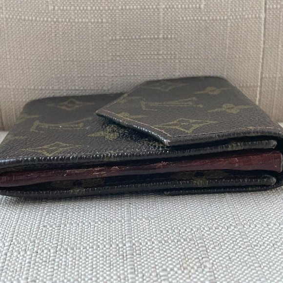 Vintage Louis Vuitton Wallet Brown Monogram Leather Card Holder Made in France - Picture 3 of 13